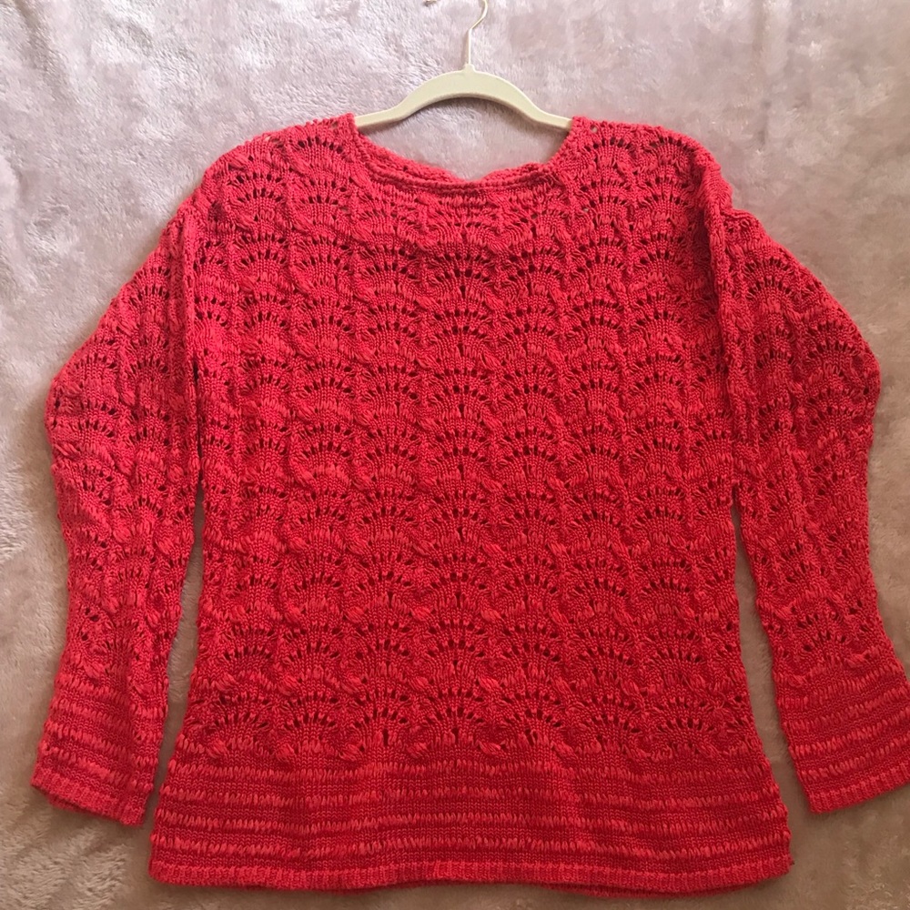 Crochet Pink Sweater Top
